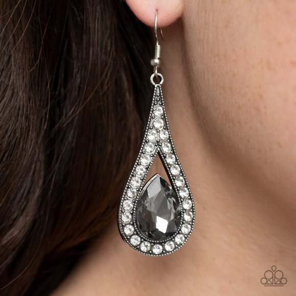 paparazzi Jewelry - A-Lister Attitude - Silver Earrings